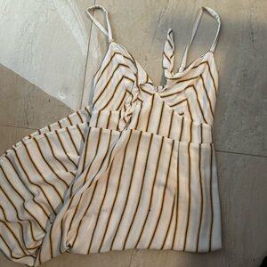 Striped White and Gold Dress